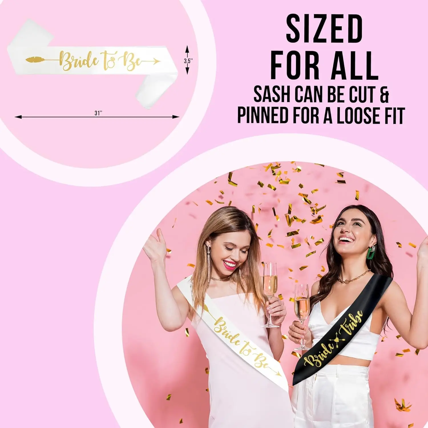 Bride Tribe Hen Party Sash Set (7 Pack) - Image 3