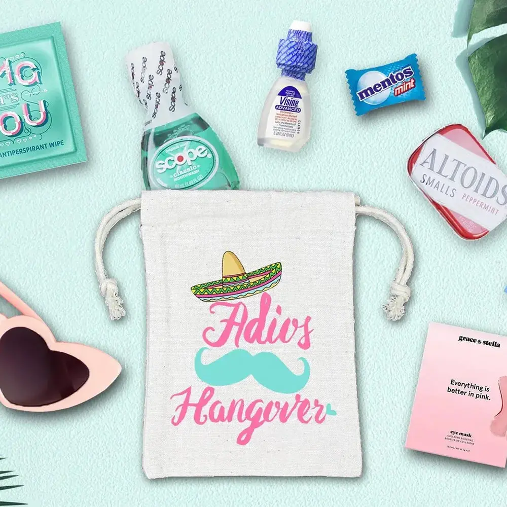 Set of 5 “Adios Hangover” Hangover Kit Bags - Image 2