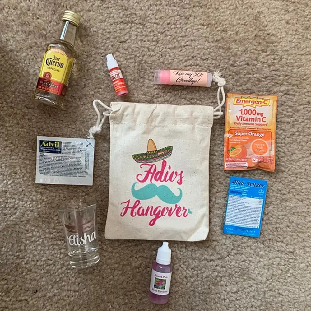 Set of 5 “Adios Hangover” Hangover Kit Bags - Image 3