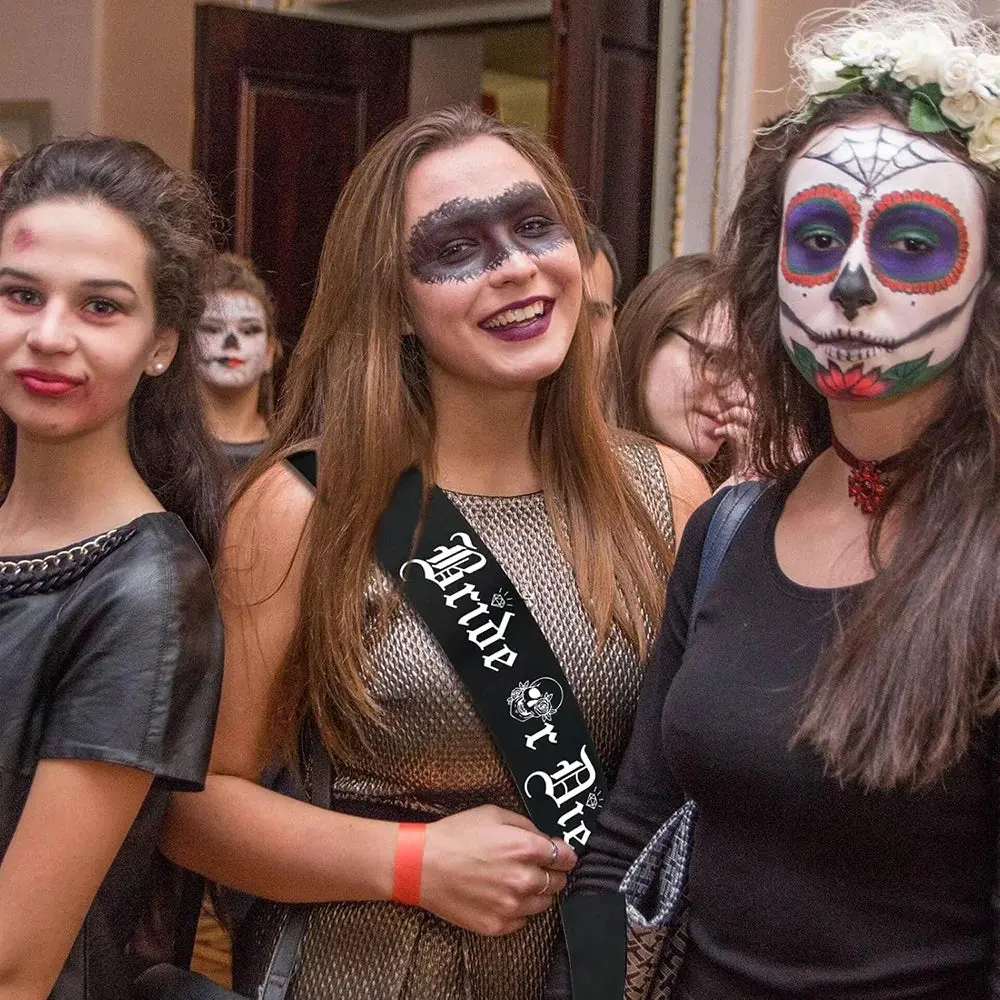 Bride or Die Gothic Hen Party Sash - Image 3