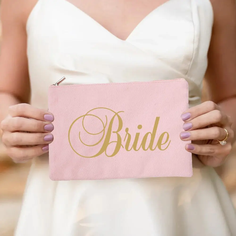 Bride & Team Bride Makeup Bag – Lightweight Hen Party Cosmetic Pouch - Image 11