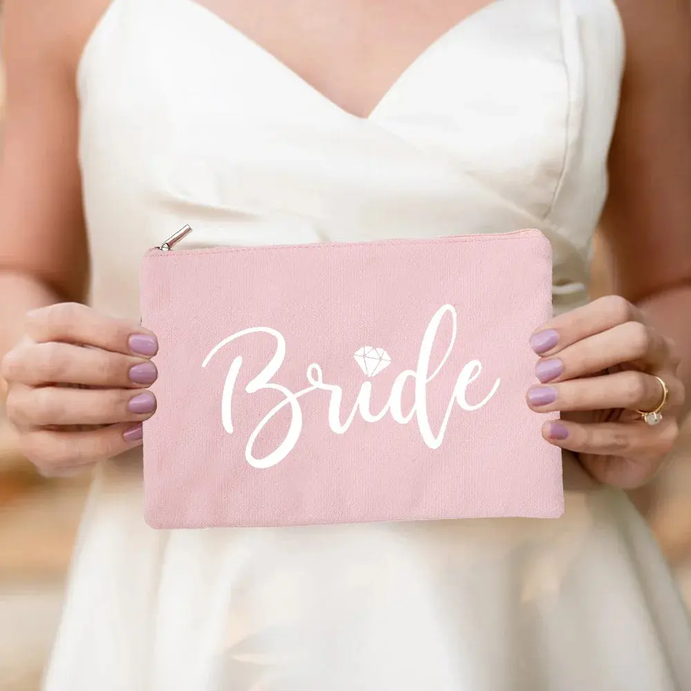 Bride & Team Bride Makeup Bag – Lightweight Hen Party Cosmetic Pouch - Image 15