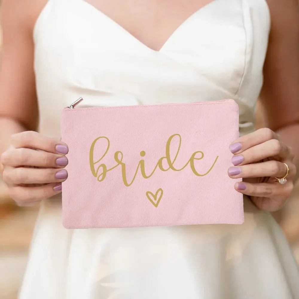 Bride & Team Bride Makeup Bag – Lightweight Hen Party Cosmetic Pouch - Image 16