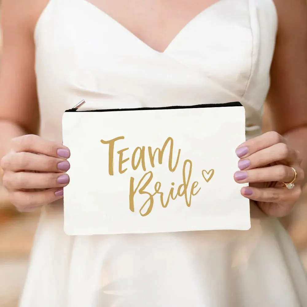 Bride & Team Bride Makeup Bag – Lightweight Hen Party Cosmetic Pouch - Image 19