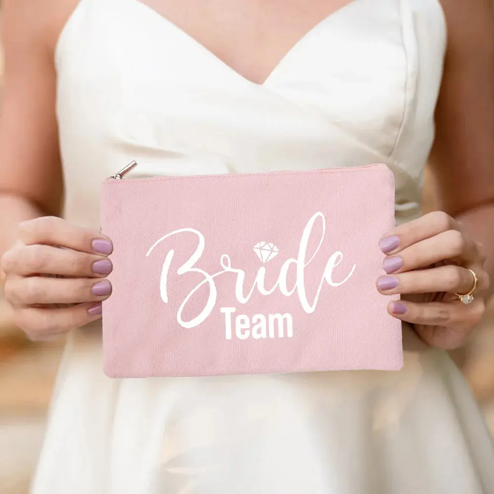 Bride & Team Bride Makeup Bag – Lightweight Hen Party Cosmetic Pouch - Image 26