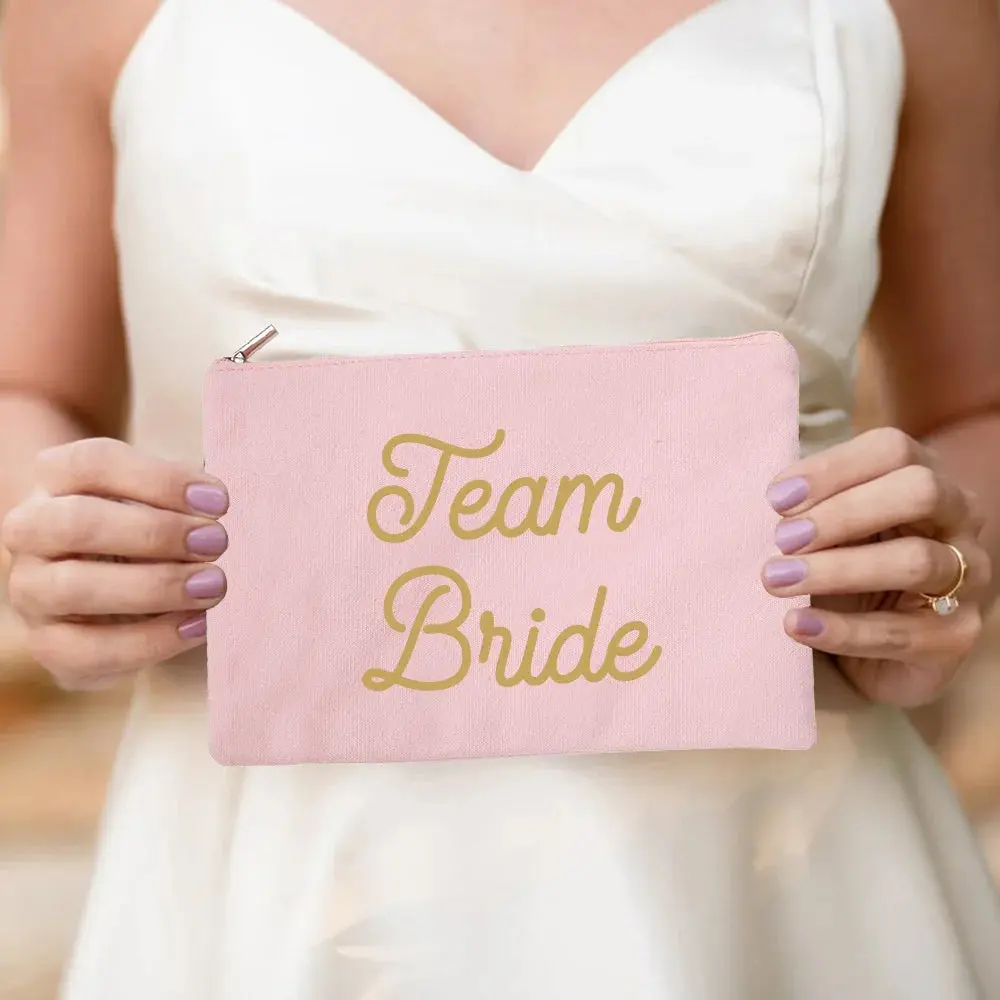 Bride & Team Bride Makeup Bag – Lightweight Hen Party Cosmetic Pouch - Image 29