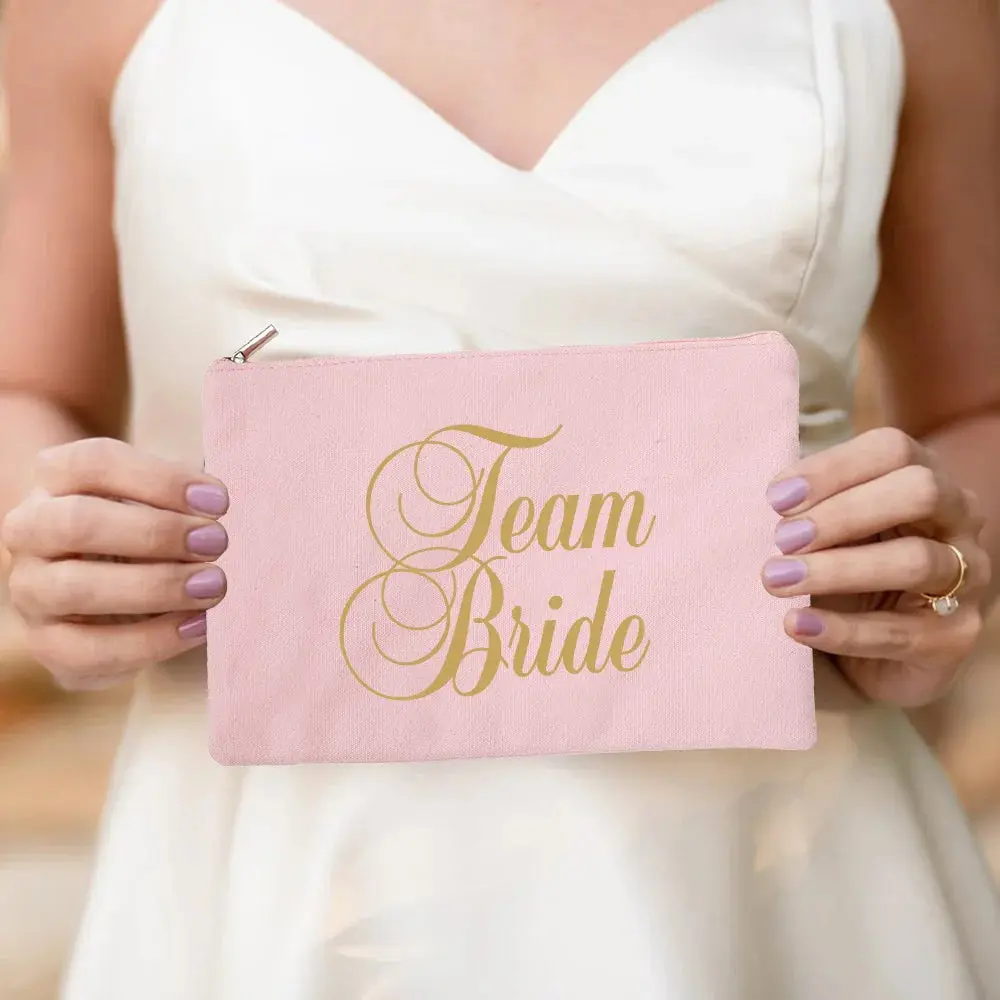 Bride & Team Bride Makeup Bag – Lightweight Hen Party Cosmetic Pouch - Image 30