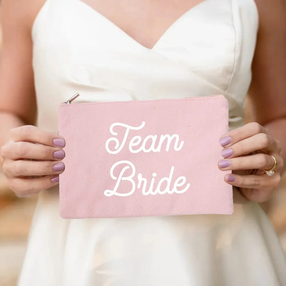 Bride & Team Bride Makeup Bag – Lightweight Hen Party Cosmetic Pouch - Image 32