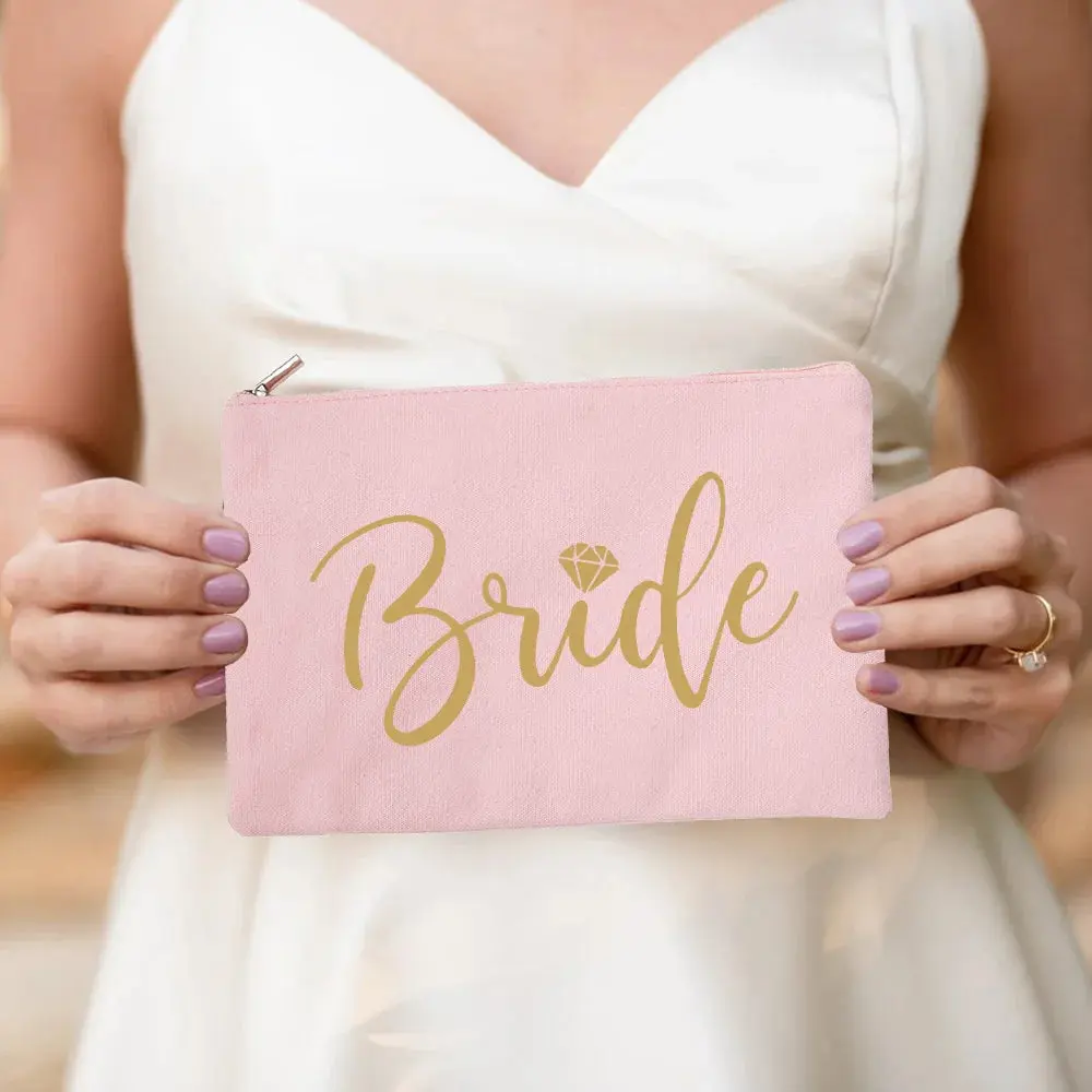 Bride & Team Bride Makeup Bag – Lightweight Hen Party Cosmetic Pouch - Image 33