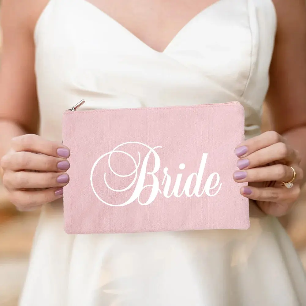 Bride & Team Bride Makeup Bag – Lightweight Hen Party Cosmetic Pouch - Image 7