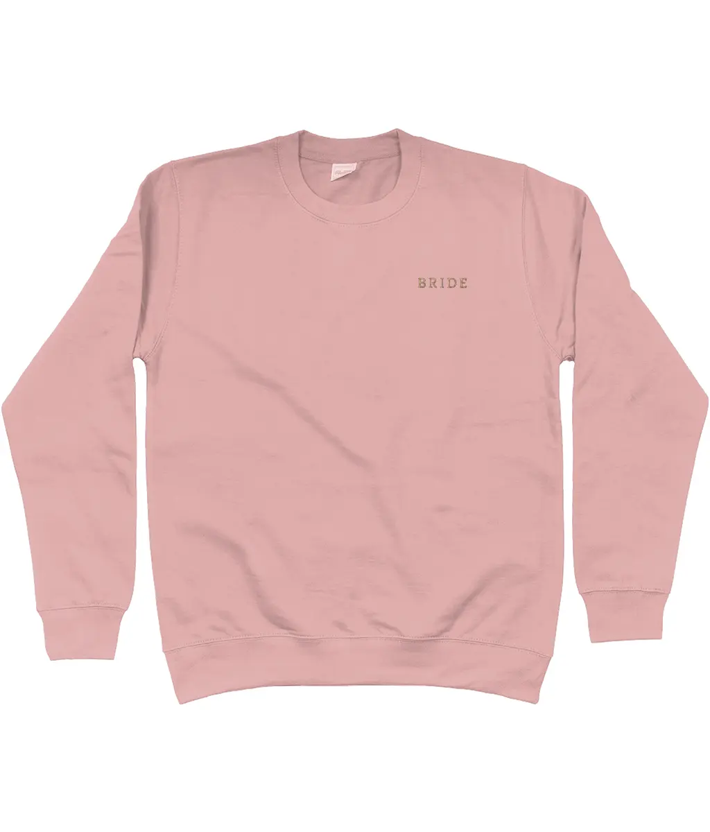 Embroidered Bridal Jumper in White or Dusty Pink - Image 5