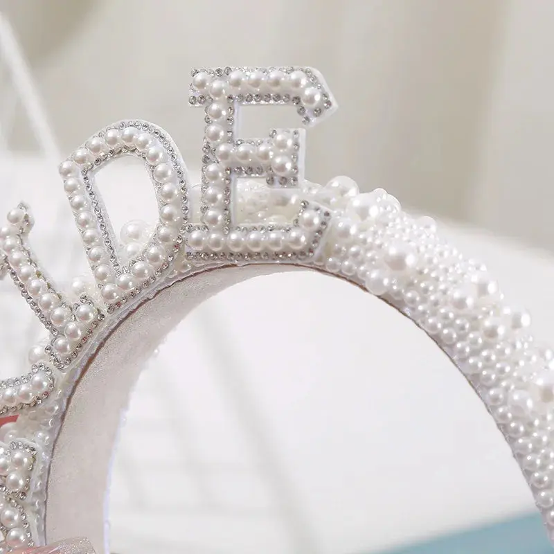 Bride to Be Veil Headband with Pearl Detail (2 Styles) - Image 3