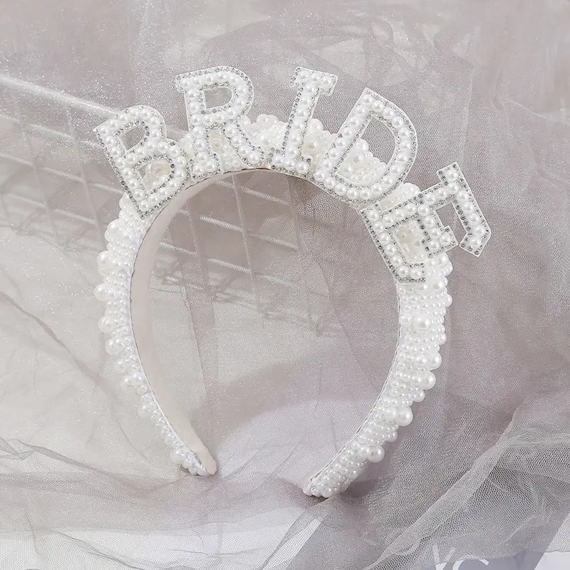 Bride to Be Veil Headband with Pearl Detail (2 Styles) - Image 5