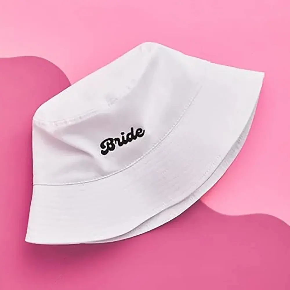 Bride White Bucket Hat – Soak Up the Sun - Image 6