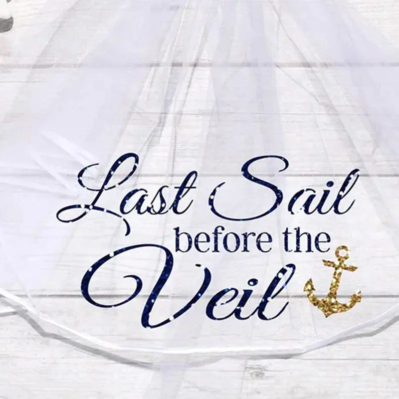 Last Sail Before the Veil Bridal Sash or Veil - Image 4