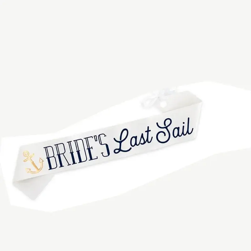 Last Sail Before the Veil Bridal Sash or Veil - Image 5
