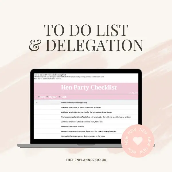 Hen Party Planning Spreadsheet | Google Sheets Checklist, Budget, Guest List & Itinerary - Image 4