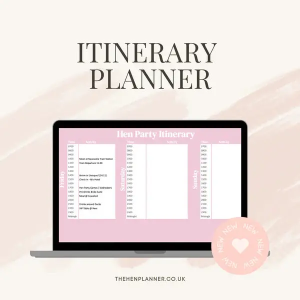 Hen Party Planning Spreadsheet | Google Sheets Checklist, Budget, Guest List & Itinerary - Image 5