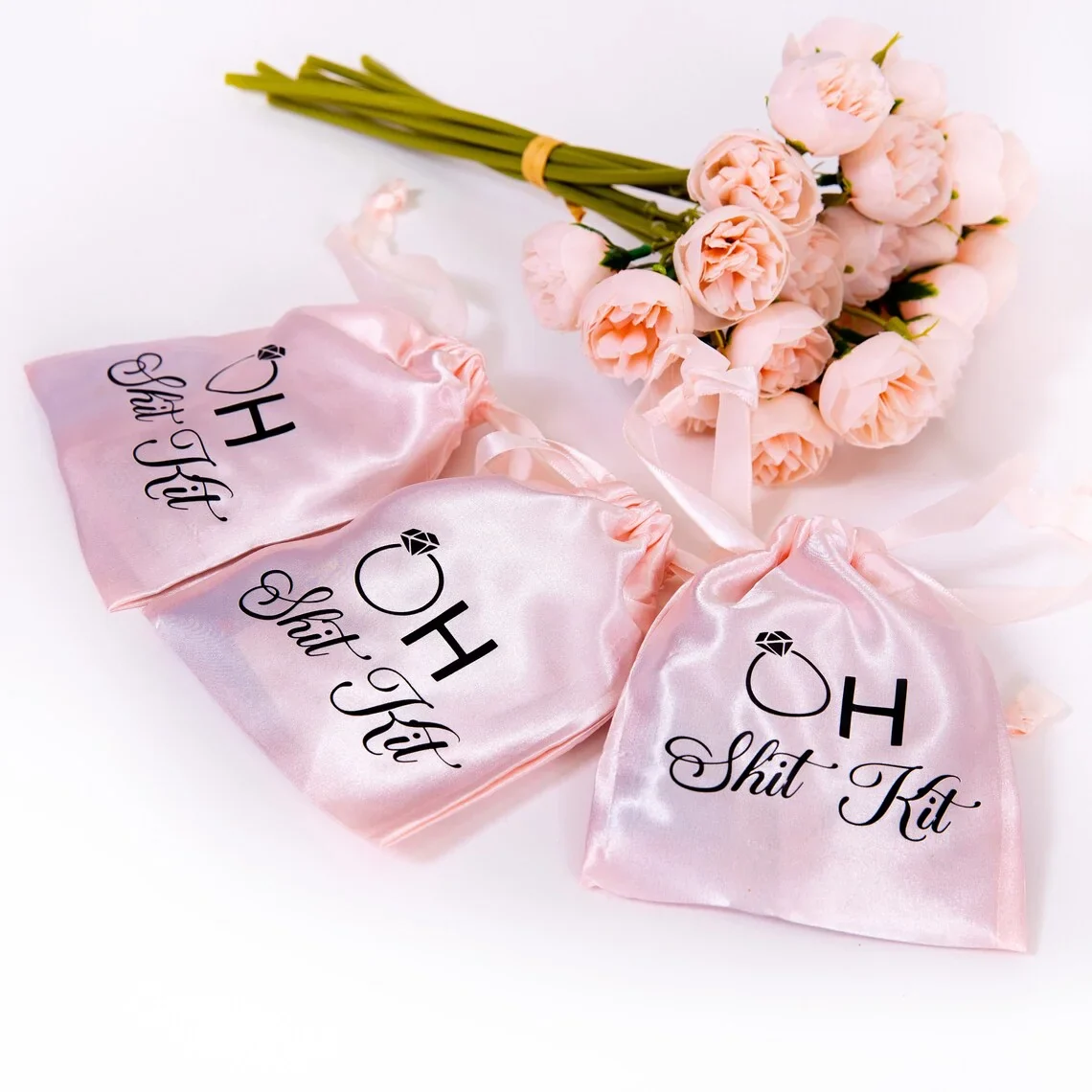 Set of 5 “Oh Shit Kit” Pink Hangover Bags - Image 3