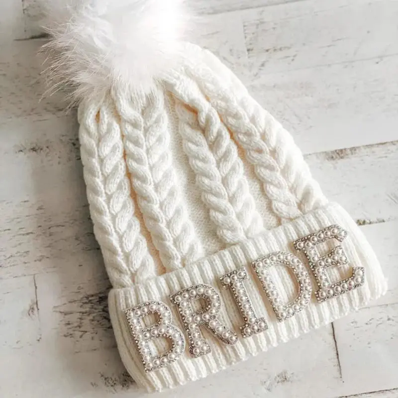 Pearl “Bride” Knit Beanie - Image 4
