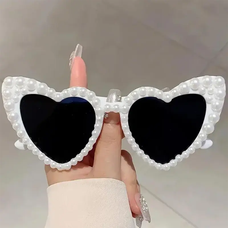 Pearl Heart Bride Sunglasses - Image 3