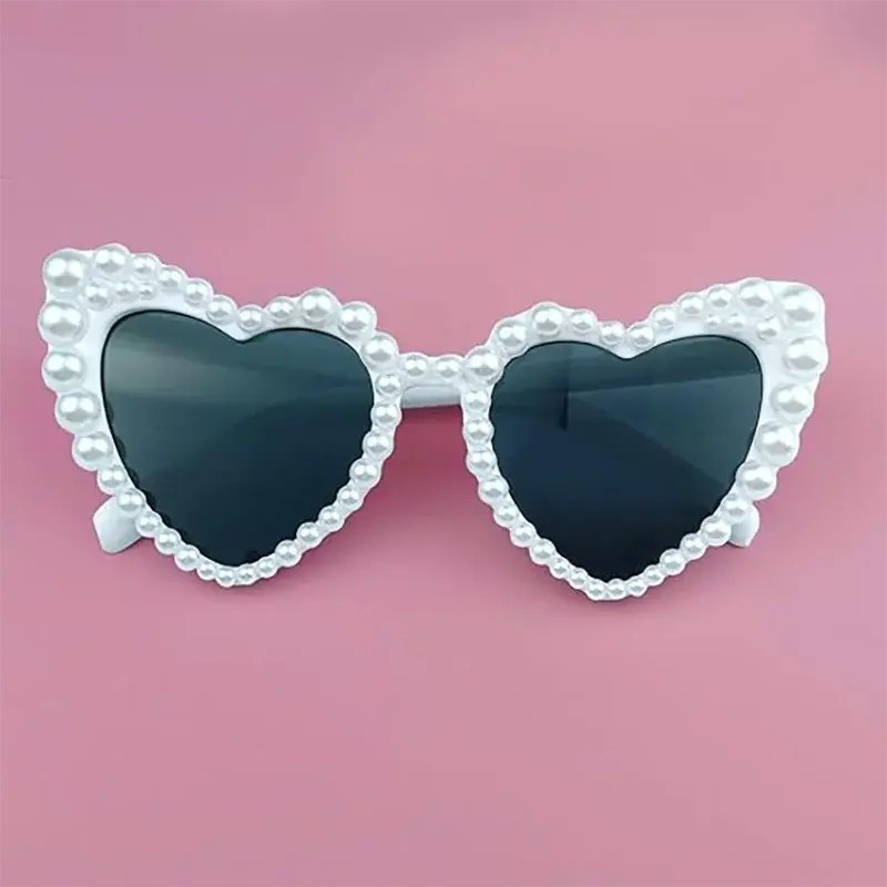 Pearl Heart Bride Sunglasses - Image 4