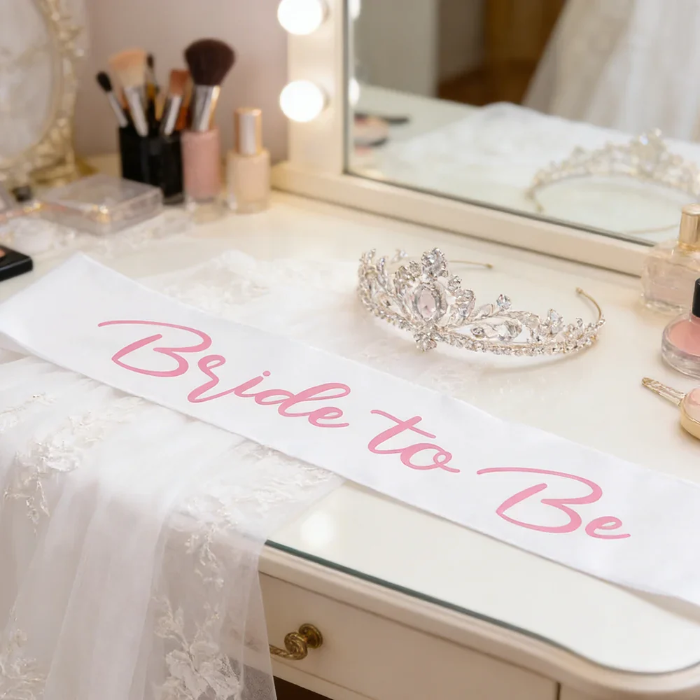 Soft Pink Bride To Be Sash - Image 2