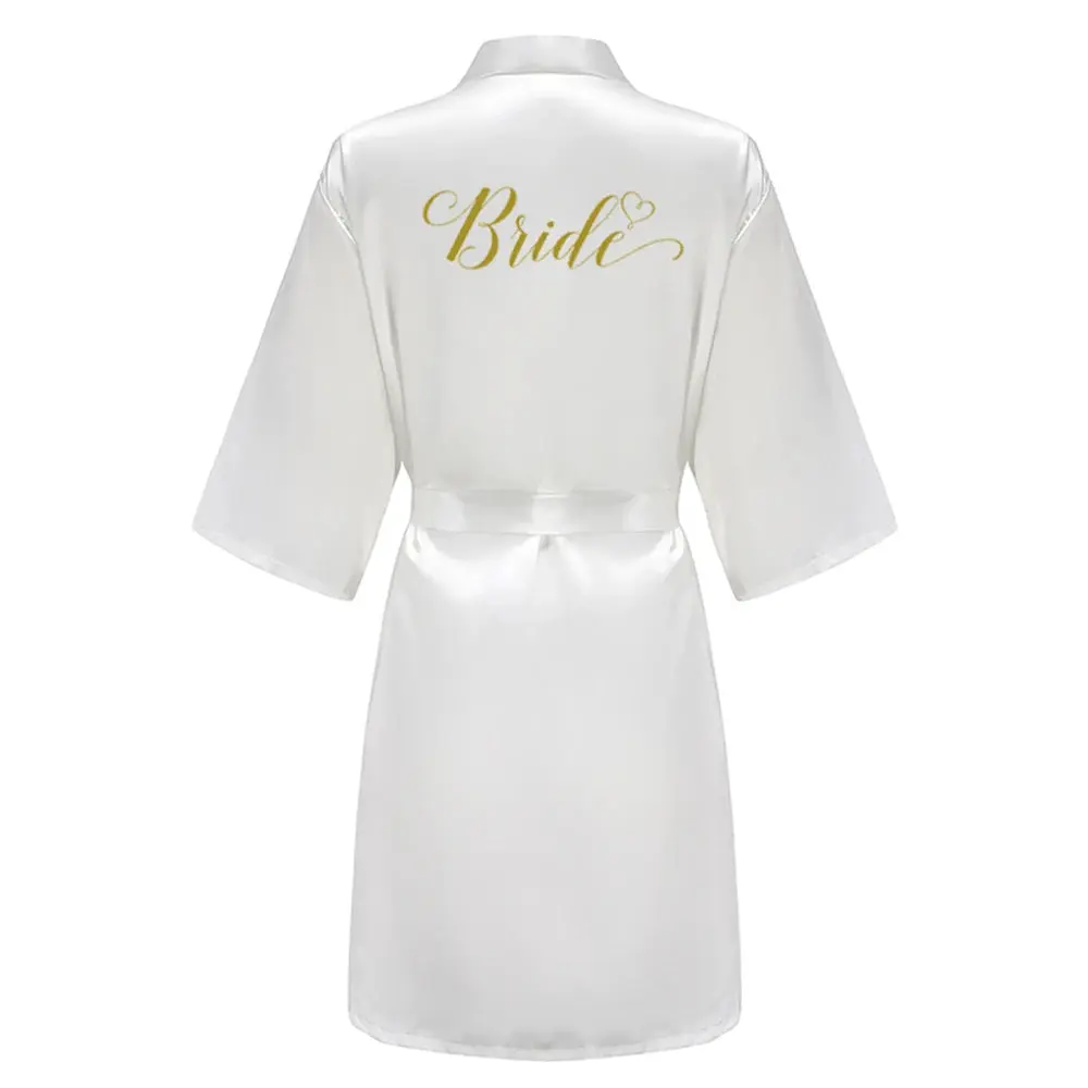 Satin Bridal Robe for Bride & Bridal Party | Bride, Bridesmaid, Team Bride & Bride Squad - Image 13