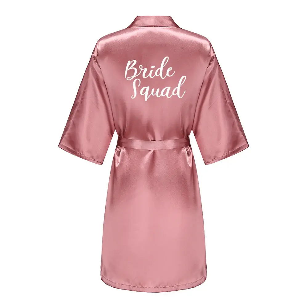 Satin Bridal Robe for Bride & Bridal Party | Bride, Bridesmaid, Team Bride & Bride Squad - Image 15