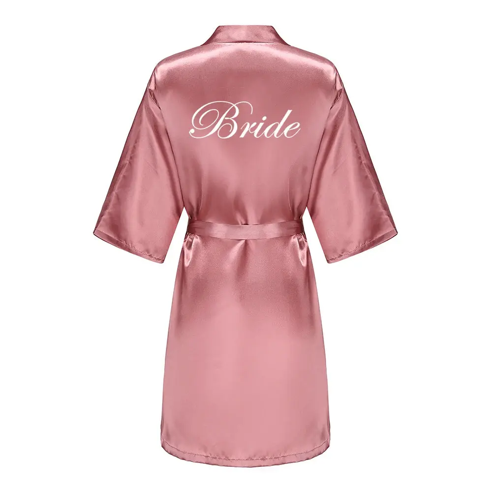 Satin Bridal Robe for Bride & Bridal Party | Bride, Bridesmaid, Team Bride & Bride Squad - Image 7