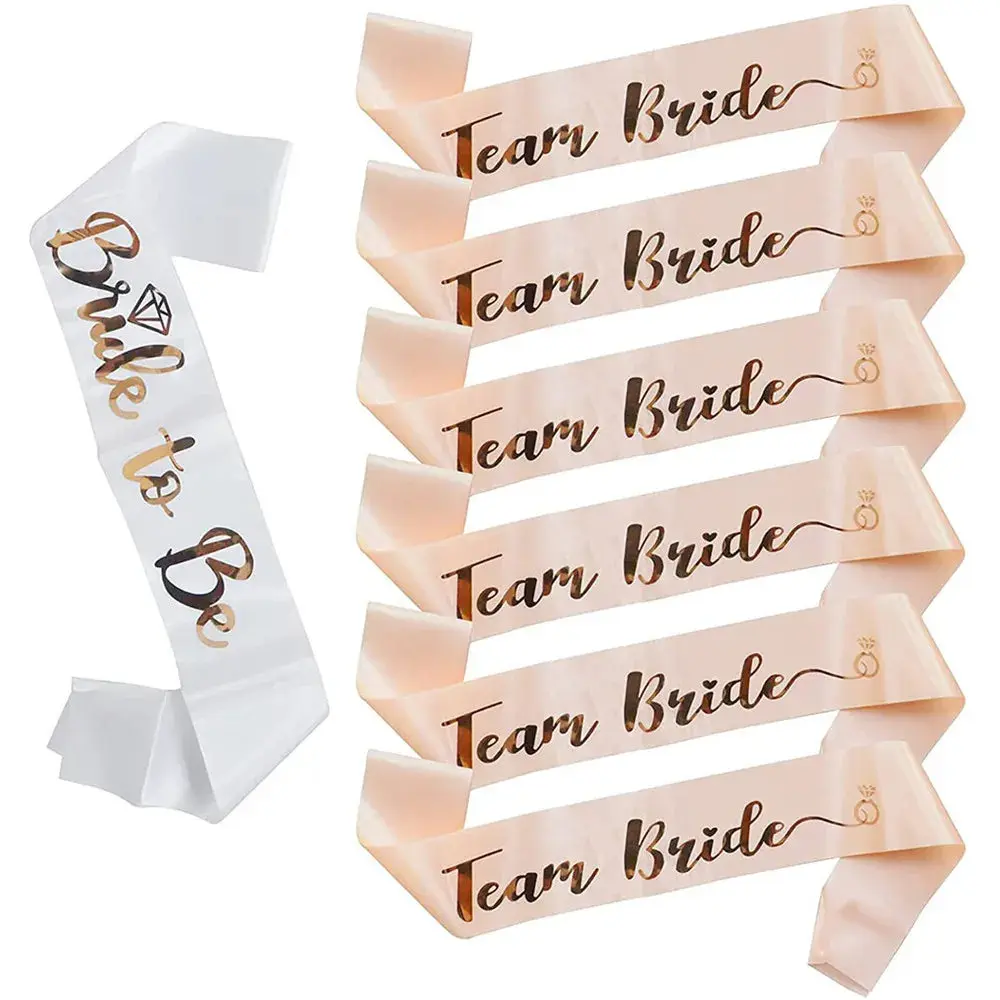 Team Bride Satin Sash Set - Image 2