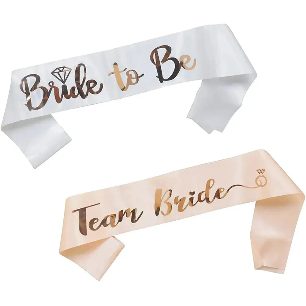 Team Bride Satin Sash Set - Image 3