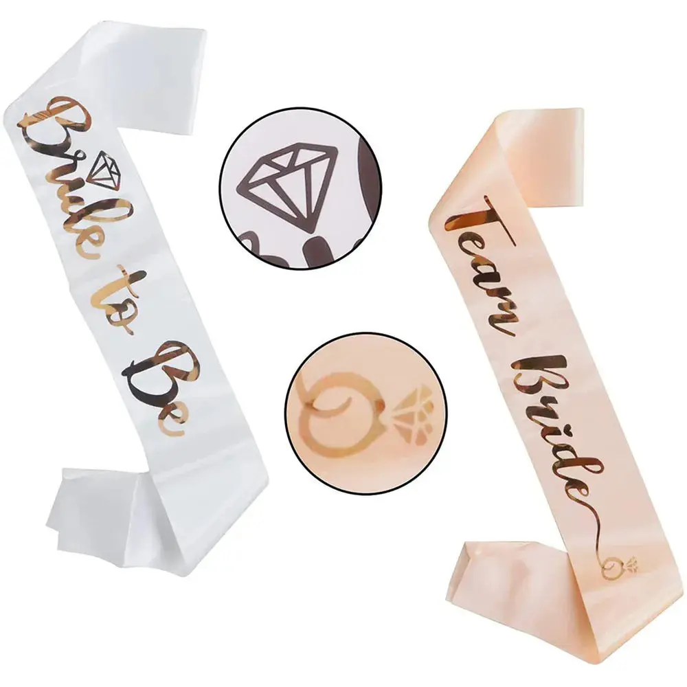 Team Bride Satin Sash Set - Image 5