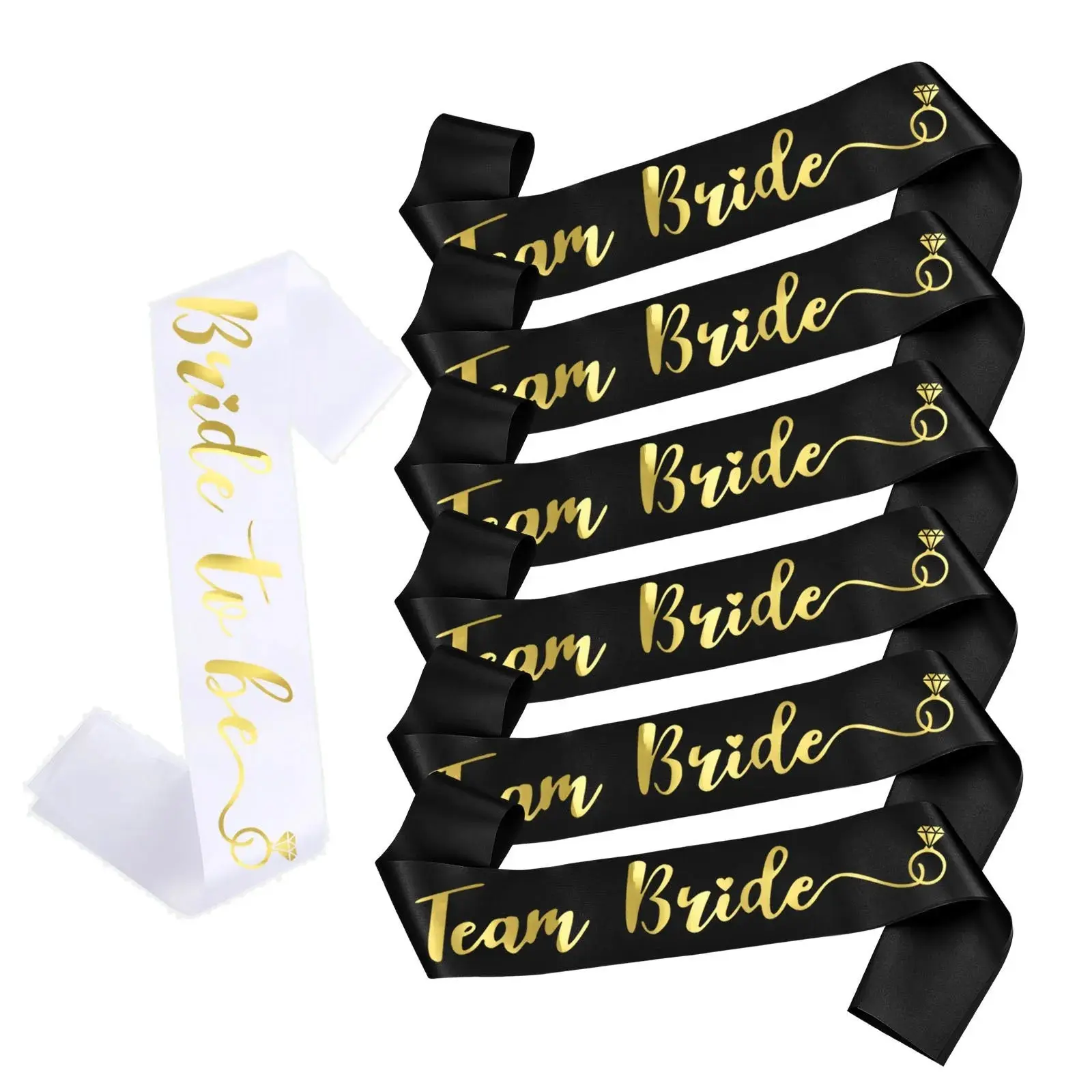 Team Bride Satin Sash Set - Image 6