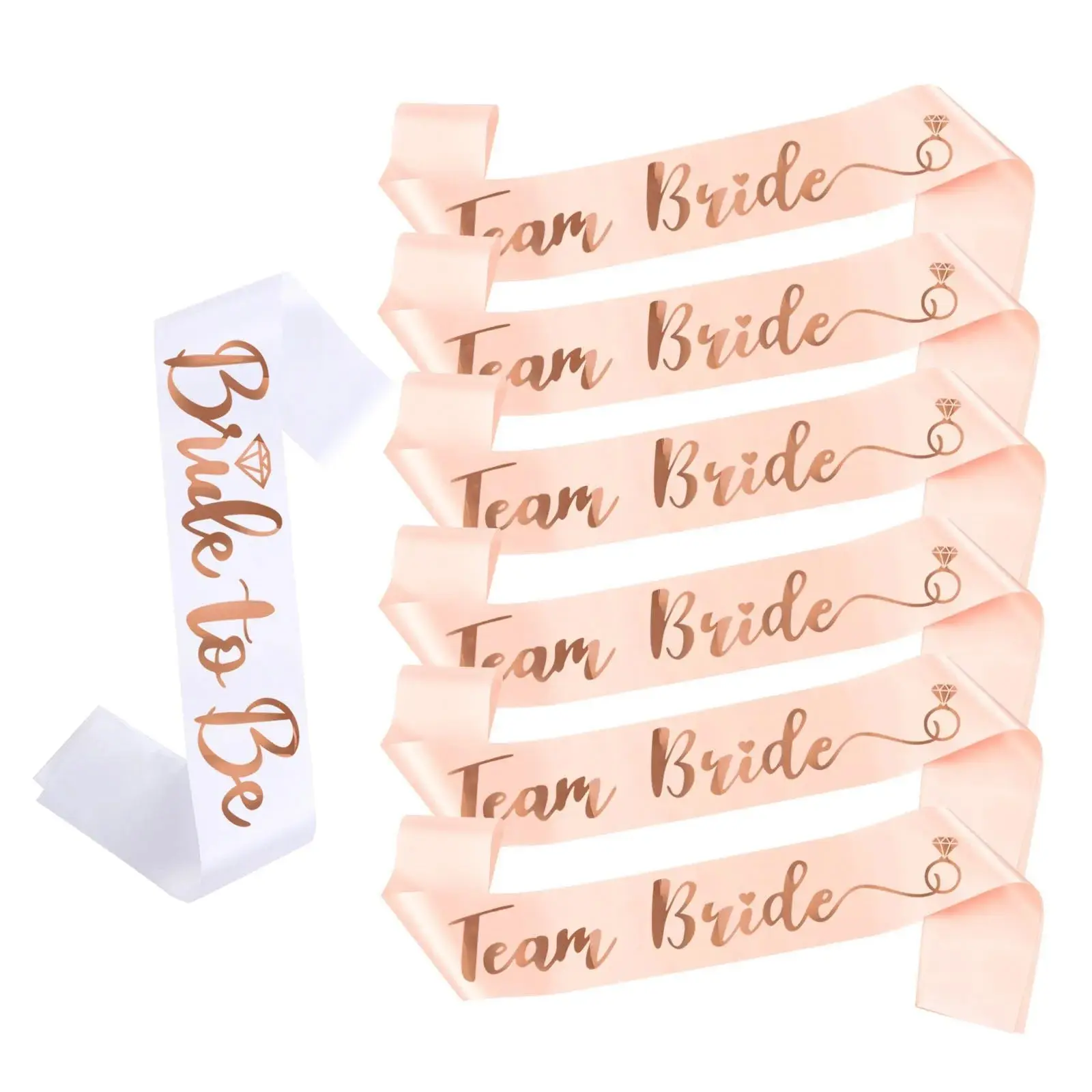 Team Bride Satin Sash Set - Image 7